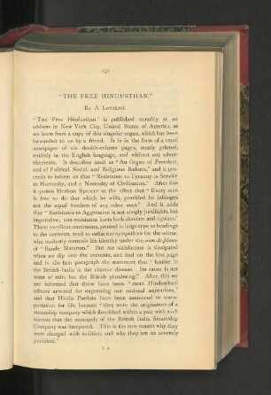 "The Free Hindusthan".