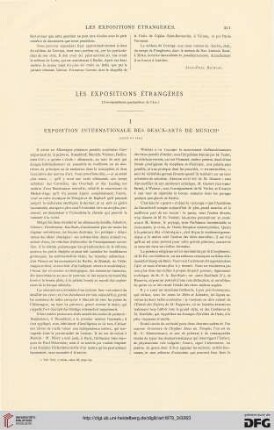 5: Les expositions étrangères, [2] : Exposition internationale des Beaux-Arts de Munich