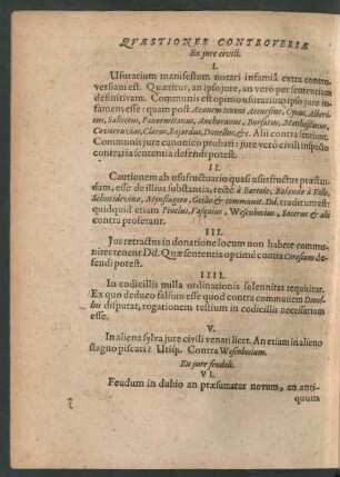 Quaestiones Controversae Ex iure civili.