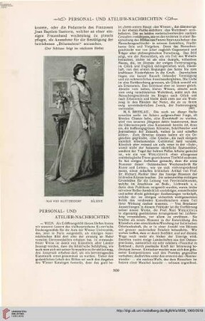 Personal- u. Atelier-Nachrichten - Von Ausstellungen und Sammlungen – Vermischtes - Kunstlitteratur