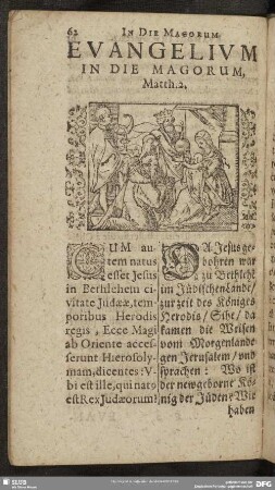 Evangelium In Die Magorum, Matth. 2