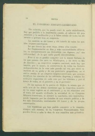El congreso hispano-americano