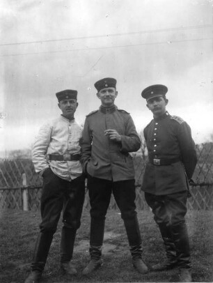 1. Weltkrieg. Drei Soldaten