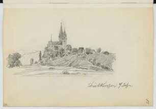St. Lubentiuskirche, Limburg-Dietkirchen: Perspektivische Ansicht (aus: Skizzen- und Fotoalbum 23)