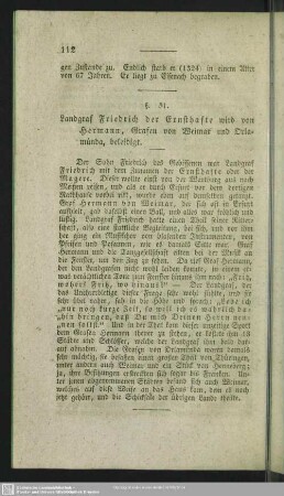 §. 31. Landgraf Friedrich der Ernsthafte wird von Hermann, Grafen von Weimar und Orlamünda, beleidigt