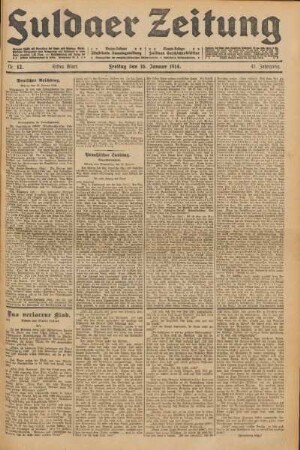 Ausgabe vom Freitag, den 16. Januar 1914.