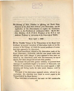 The Transactions of the Royal Irish Academy. 14. 1825