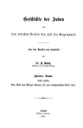 Vom Tode des Königs Salomo bis zum babylonischen Exile (586)