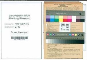 Entnazifizierung Hermann Esser , geb. 08.02.1913 (Buchhalter)