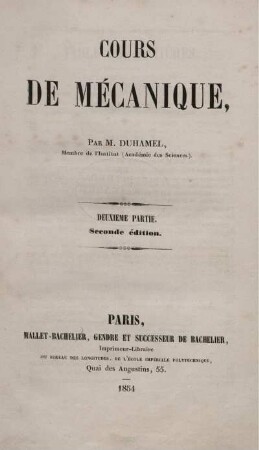 P. 2: Cours de Mécanique. Deuxième Partie