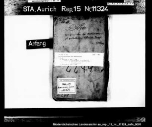 Das Offizialsiegel der Auktionatoren Enthält: Verschiedene Siegelabdrucke; Verzeichnis der Auktionatoren in Ostfriesland