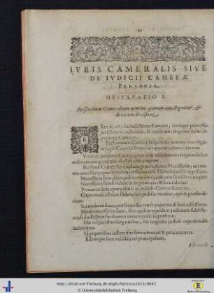 Juris Cameralis Sive De Iudicii Camerae Personis.