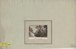 Ansicht von Lohmen aus dem Grund, Kupferstich, 1794 : Partie von Lohmen / Günther del. et s. - [Leipzig] , [1794]. - 1 Kunstbl. : Kupferst. ; 10 x 7 cm