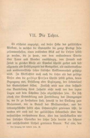 VII. Die Lehre