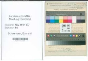 Entnazifizierung Edmund Schoemann , geb. 24.04.1904 (Studienrat)