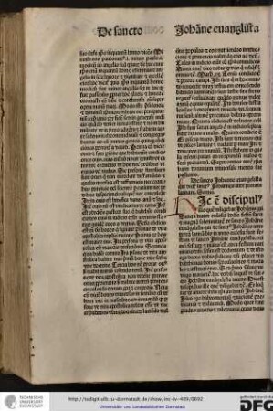 De sancto Johanne evangelista qui dicitur sanctus Johannes ante portam latinam.