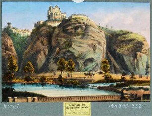 Blick in den Plauenschen Grund mit der Begerburg und der Eisenbahn