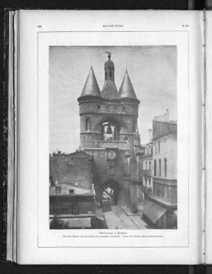 Glockenturm in Bordeaux. Außenansicht