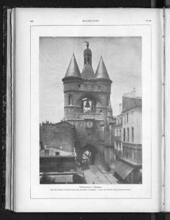 Glockenturm in Bordeaux. Außenansicht