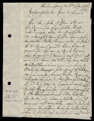 Brief von Jakob Mauvillon an Friedrich Nicolai