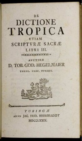 De Dictione Tropica Etiam Scripturæ Sacræ Libri III