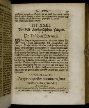 Tit. XXIII. Von den Ausländischen Zeugen. [...]