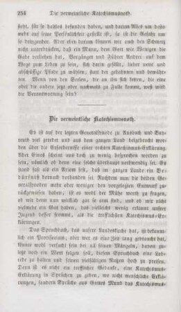 254-260 Die vermeintliche Katechismusnoth