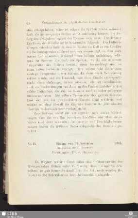 No. 15. Sitzung vom 30. November 1883