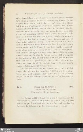 No. 15. Sitzung vom 30. November 1883