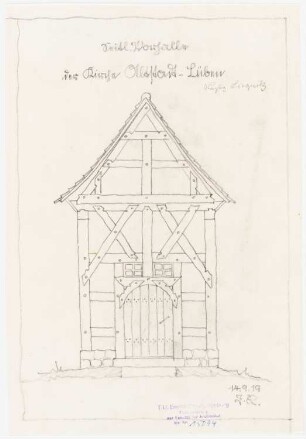 Kirche in der Altstadt, Lüben: Ansicht der seitlichen Vorhalle