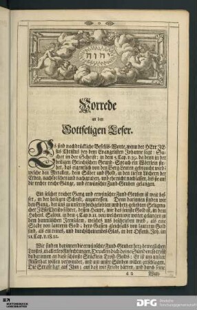 Vorrede an den Gottseligen Leser