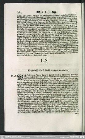 N.126. Königsteinische Kauff-Verschreibung de Anno 1476