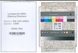 Entnazifizierung Max Geilert , geb. 14.03.1902 ()