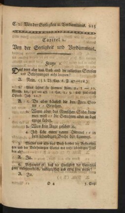Capitel 2. Von der Seeligkeit und Verdammnis.