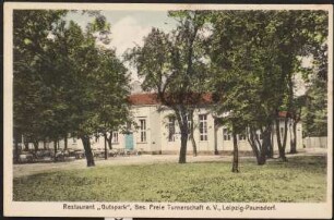 Restaurant "Gutspark", Bes. Freie Turnerschaft e.V., Leipzig-Paunsdorf.