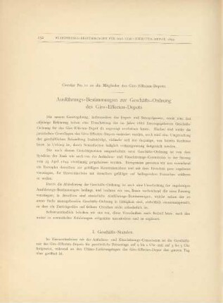 Ausführungs-Bestimmungen für das Giro-Effecten-Depot, 1899