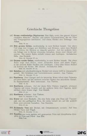Griechische Thongefässe (Nr. 197-279)