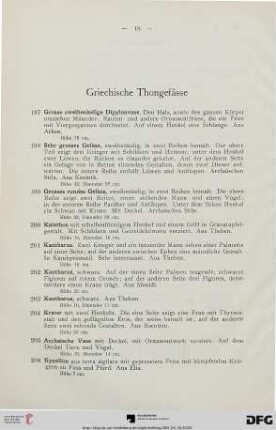 Griechische Thongefässe (Nr. 197-279)