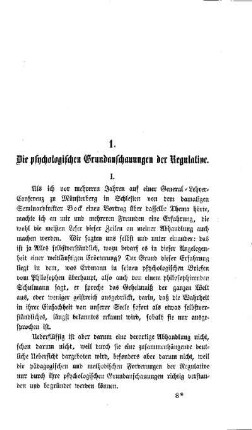 Die psychologischen Grundanschauungen der Regulative