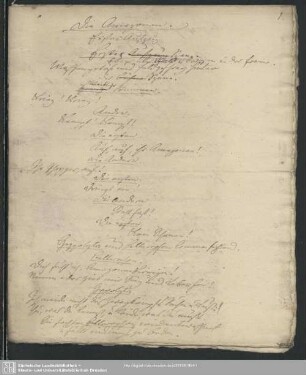 XXIII.b : Gedichte und Übersetzungen Schlegels: Die Amazonen (Manuskripttitel) - Mscr.Dresd.e.90,XXIII.b