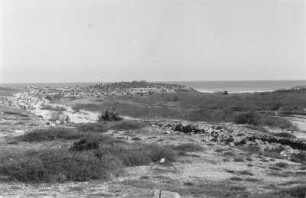 Der versandete Hafen von Leptis Magna : Landschaft mit Blick auf das Meer