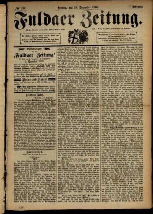 Ausgabe vom Freitag, den 19. Dezember 1890.