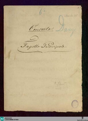 Concertos - Don Mus.Ms. 308 : fag, orch; F; PecD 236