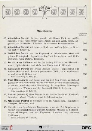 Miniaturen (Nr. 37-70)