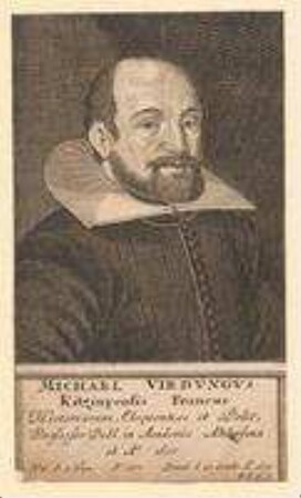 Michael Virdung aus Kitzingen, Professor für Geschichte, Redekunst und Politik in Altdorf; geb. 5. Juni 1575; gest. 28. Oktober 1637