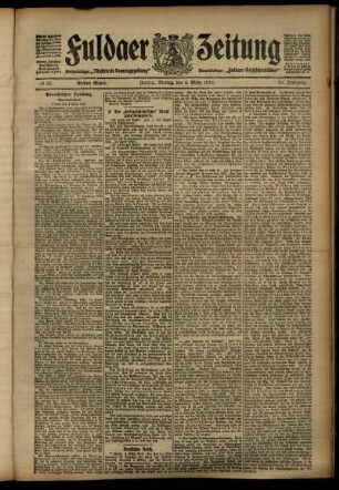 Erste Ausgabe vom Montag, den 04. März 1912.