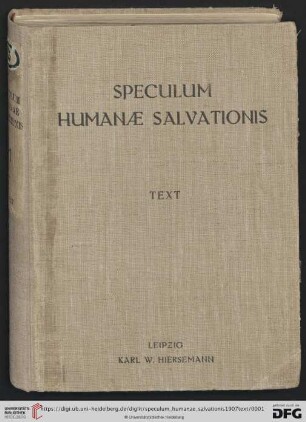 1: Speculum humanae salvationis: Text