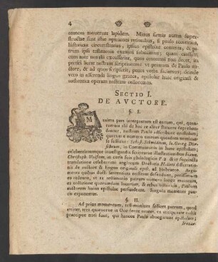 Sectio I. De Auctore