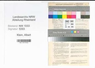 Entnazifizierung Albert Klein , geb. 31.01.1894 (Polizeibeamter)