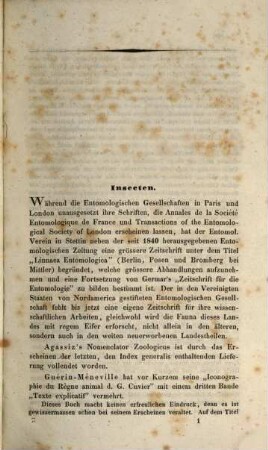 Bericht über die wissenschaftlichen Leistungen im Gebiete der Entomologie. 1846, 1846 (1848)